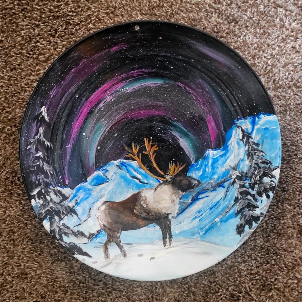 Hand painted Alaskan large pan